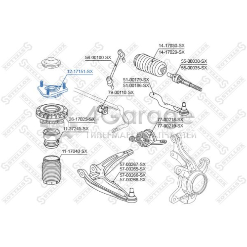 STELLOX 1217151SX Опора стойки амортизатора