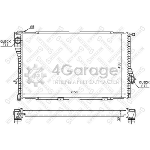 STELLOX 1025044SX Радиатор охлаждение двигателя