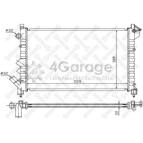 STELLOX 1025230SX Радиатор охлаждение двигателя