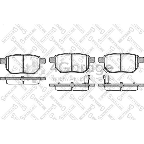 STELLOX 002008SX Комплект тормозных колодок дисковый тормоз