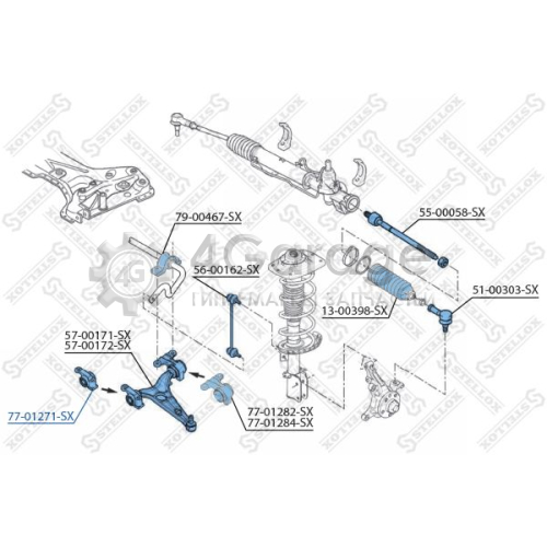 STELLOX 7701271SX Подвеска рычаг независимой подвески колеса