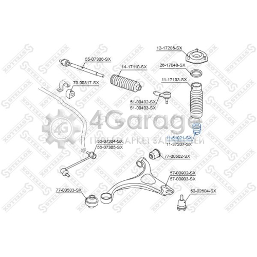 STELLOX 1151021SX Буфер амортизация