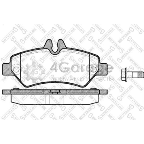 STELLOX 1257000SX Комплект тормозных колодок дисковый тормоз