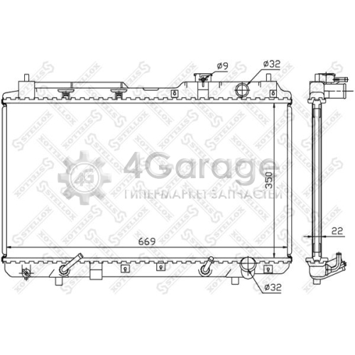 STELLOX 1025050SX Радиатор охлаждение двигателя