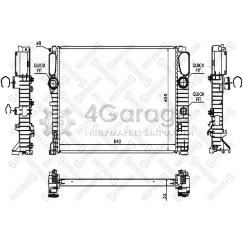 STELLOX 1026550SX Радиатор охлаждение двигателя