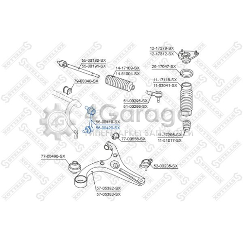 STELLOX 5600420SX Тяга / стойка стабилизатор