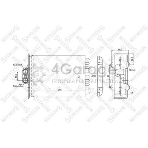 STELLOX 1035056SX Теплообменник отопление салона