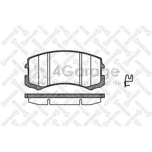 STELLOX 976001SX Комплект тормозных колодок дисковый тормоз