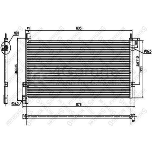 STELLOX 8739108SX Конденсатор кондиционер