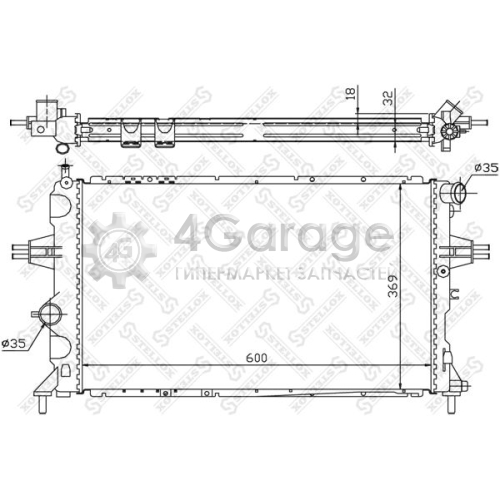 STELLOX 1025268SX Радиатор охлаждение двигателя