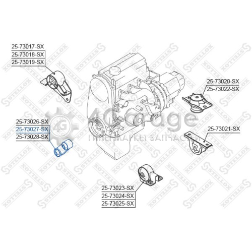 STELLOX 2573027SX Подвеска двигатель