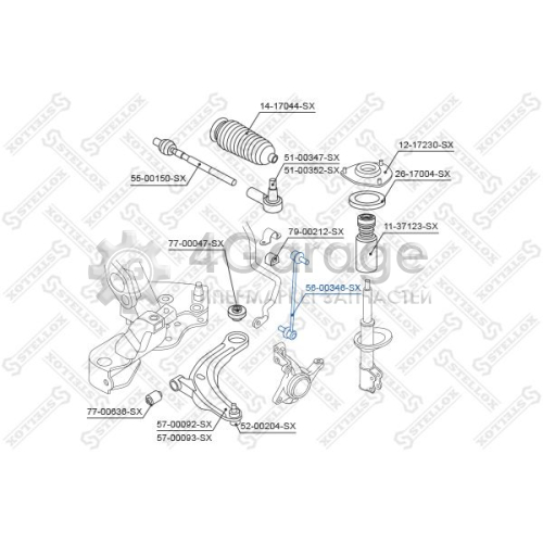 STELLOX 5600346SX Тяга / стойка стабилизатор