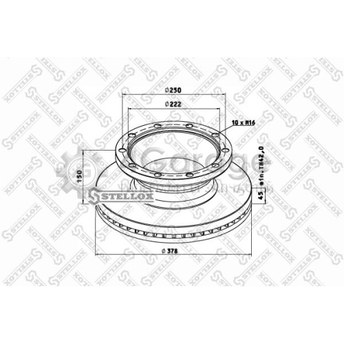 STELLOX 8500812SX Тормозной диск