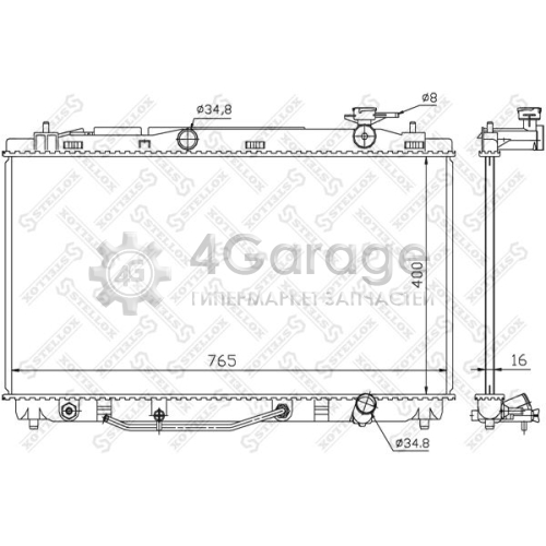 STELLOX 1026334SX Радиатор охлаждение двигателя