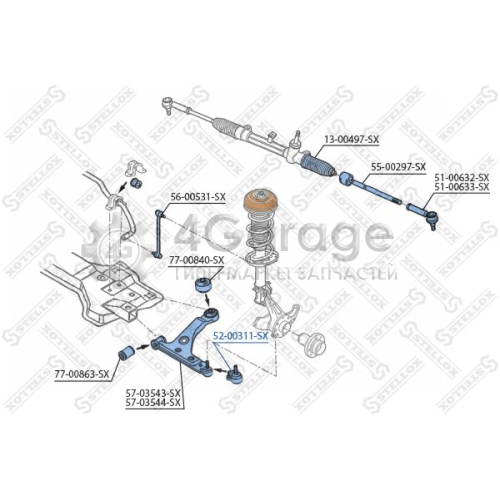 STELLOX 5200311SX Шарнир независимой подвески / поворотного рычага