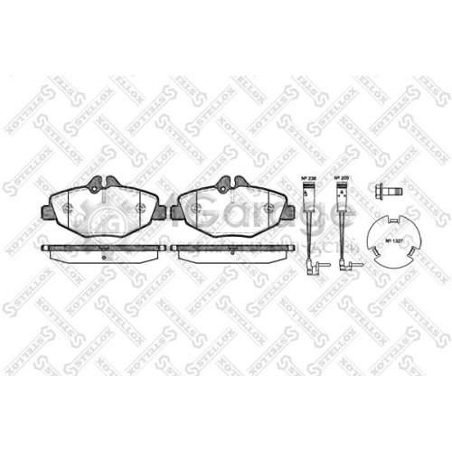 STELLOX 1001002SX Комплект тормозных колодок дисковый тормоз