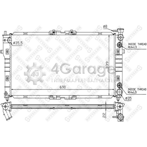 STELLOX 1025254SX Радиатор охлаждение двигателя