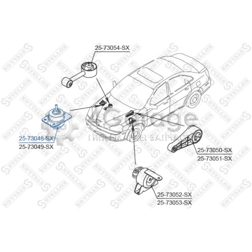 STELLOX 2573048SX Подвеска двигатель