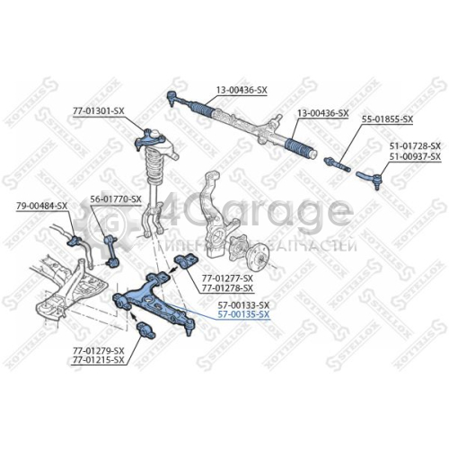 STELLOX 5700135SX Рычаг независимой подвески колеса подвеска колеса