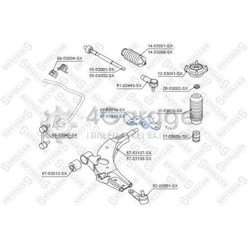 STELLOX 8753043SX Подвеска рычаг независимой подвески колеса