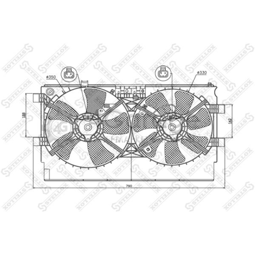 STELLOX 2999380SX Вентилятор охлаждение двигателя