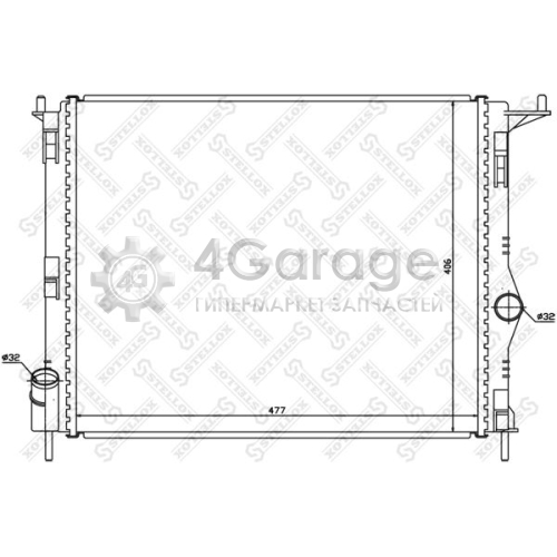 STELLOX 1025473SX Радиатор охлаждение двигателя