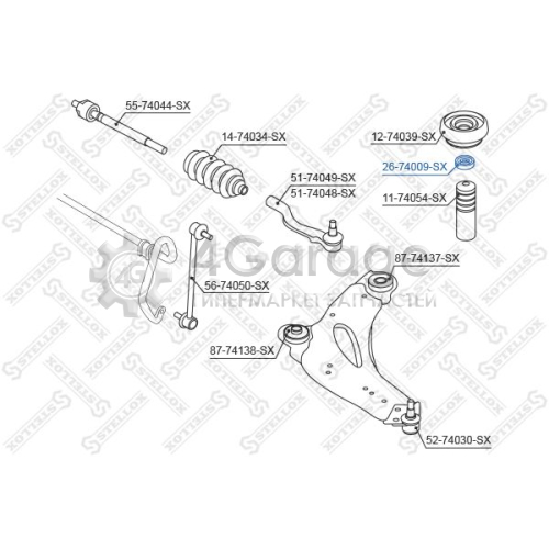 STELLOX 2674009SX Опора стойки амортизатора