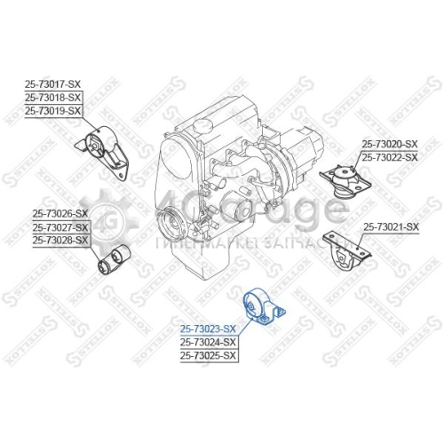 STELLOX 2573023SX Подвеска двигатель