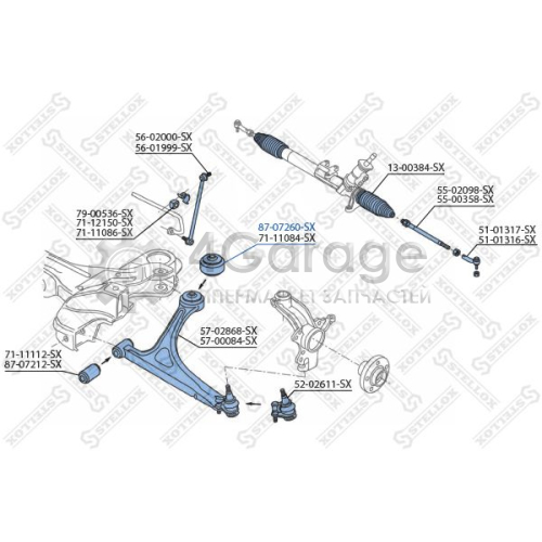 STELLOX 8707260SX Подвеска рычаг независимой подвески колеса