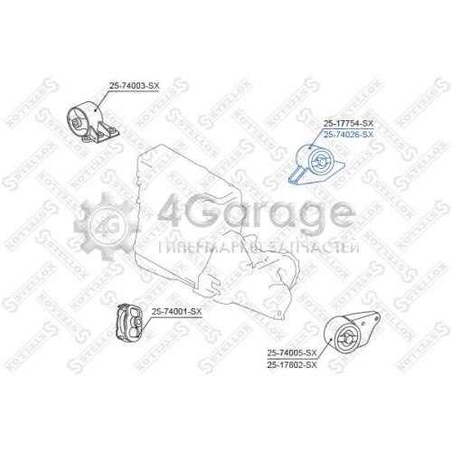 STELLOX 2574026SX Подвеска двигатель