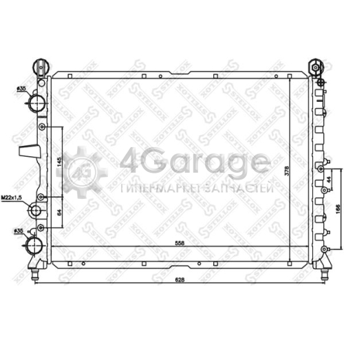 STELLOX 1025483SX Радиатор охлаждение двигателя