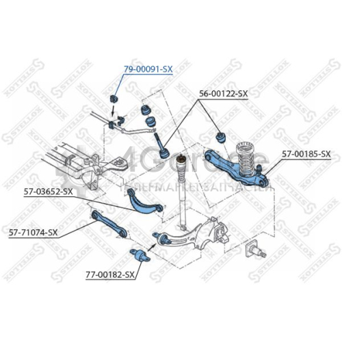 STELLOX 7900091SX Опора стабилизатор