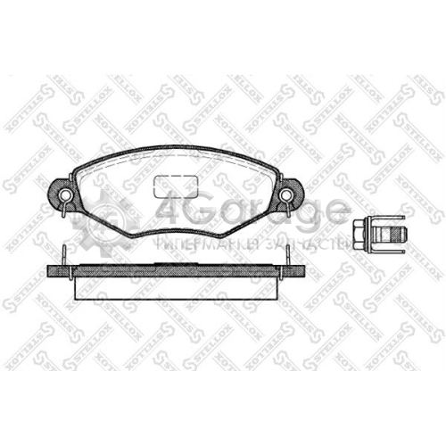 STELLOX 654010BSX Комплект тормозных колодок дисковый тормоз