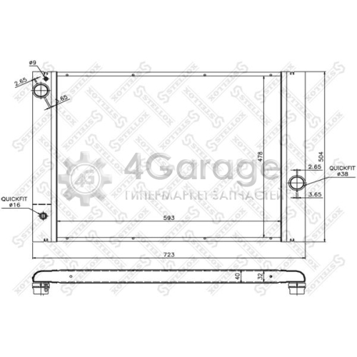 STELLOX 1025155SX Радиатор охлаждение двигателя