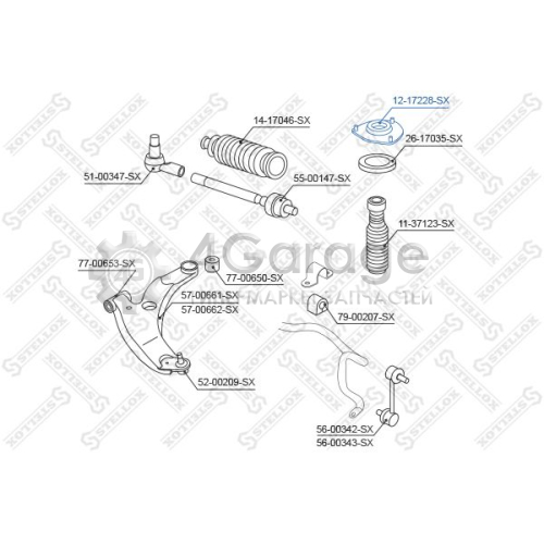 STELLOX 1217228SX Опора стойки амортизатора