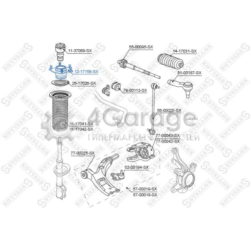 STELLOX 1217158SX Опора стойки амортизатора