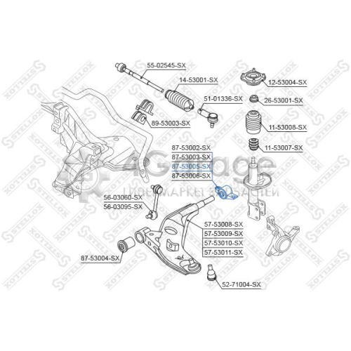 STELLOX 8753005SX Подвеска рычаг независимой подвески колеса