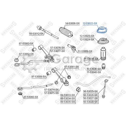 STELLOX 1253022SX Опора стойки амортизатора