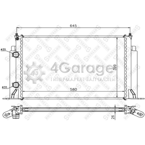 STELLOX 1025758SX Радиатор охлаждение двигателя