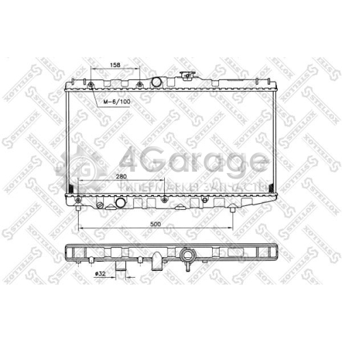 STELLOX 1025110SX Радиатор охлаждение двигателя