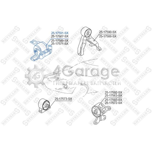 STELLOX 2517591SX Подвеска двигатель