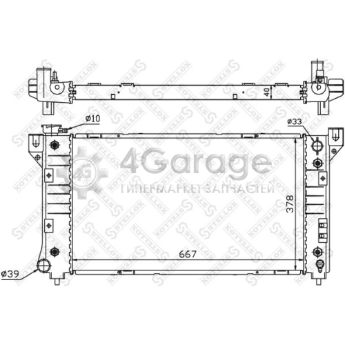 STELLOX 1025618SX Радиатор охлаждение двигателя