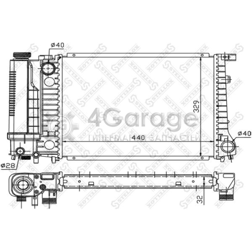 STELLOX 1025054SX Радиатор охлаждение двигателя