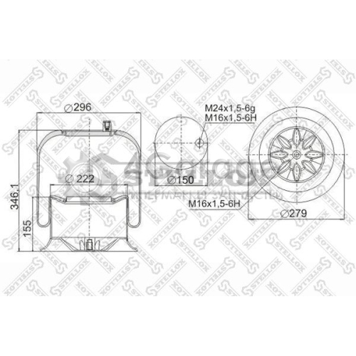 STELLOX 9047574SX Кожух пневматической рессоры