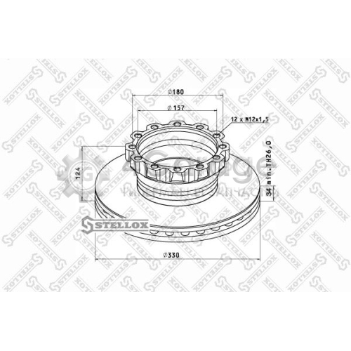 STELLOX 8500711SX Тормозной диск