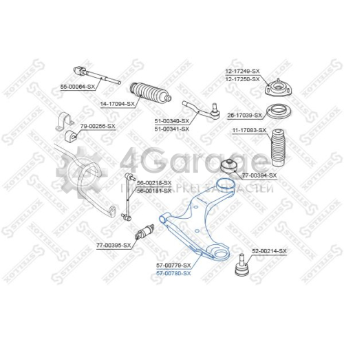 STELLOX 5700780SX Рычаг независимой подвески колеса подвеска колеса
