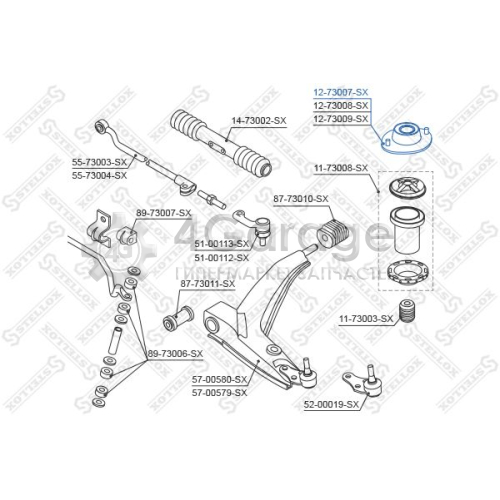 STELLOX 1273007SX Опора стойки амортизатора