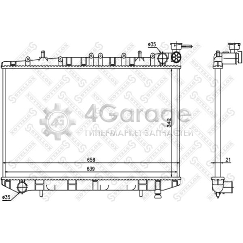 STELLOX 1025989SX Радиатор охлаждение двигателя