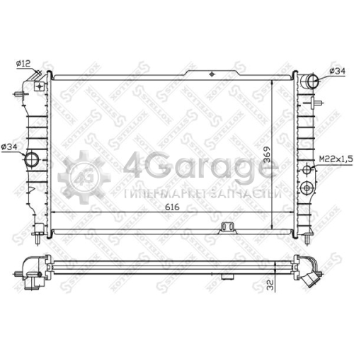 STELLOX 1025251SX Радиатор охлаждение двигателя