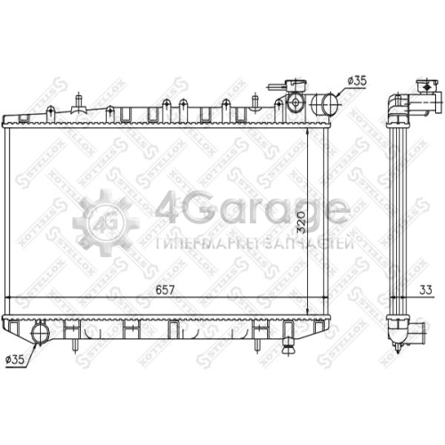 STELLOX 1025992SX Радиатор охлаждение двигателя